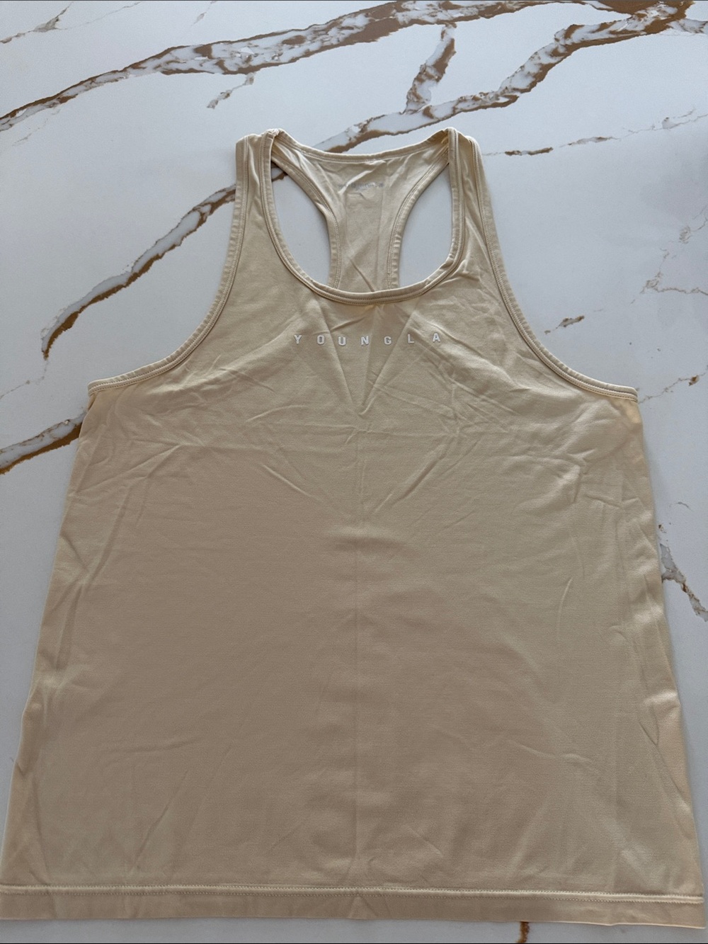 YoungLA Mens Racerback Tank Top in Beige 🔥